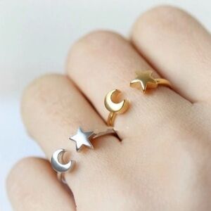 Moon🌙& Star💫Adjustable Ring